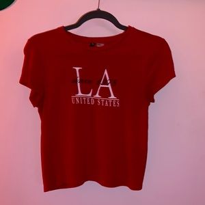 LA United States since 1978 red tee shirt